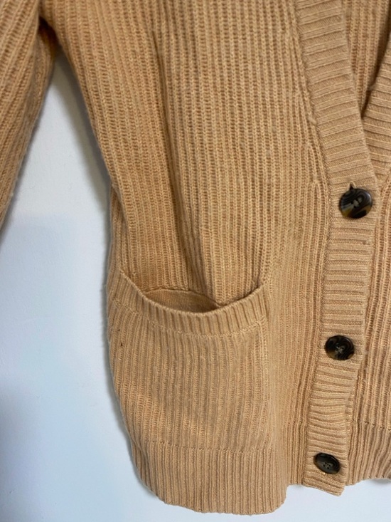 Jonathan Simkhai Ribbed Knit Cardigan Sweater Camel Tan Size XS - Picture 6 of 10